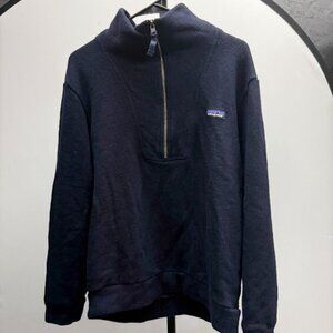 Patagonia Navy Blue Woolie Fleece Pullover Sweater